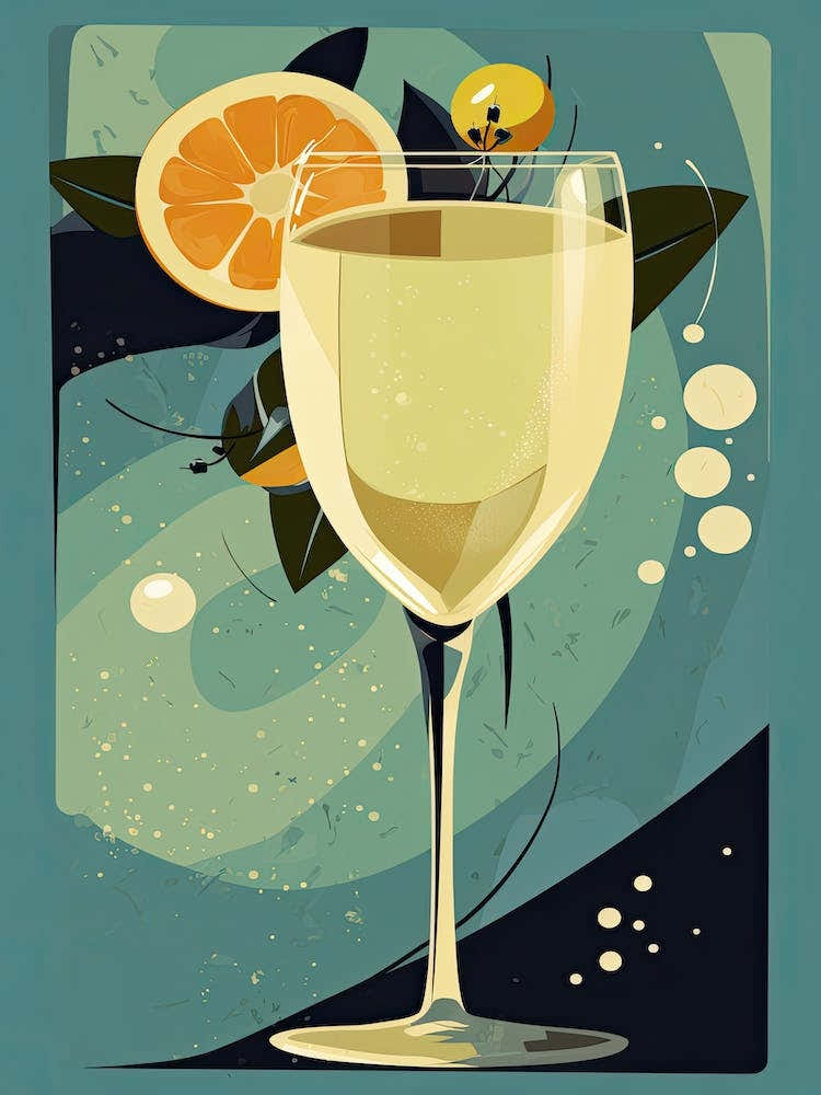 French 75 Cocktail Mid Century Modern 2