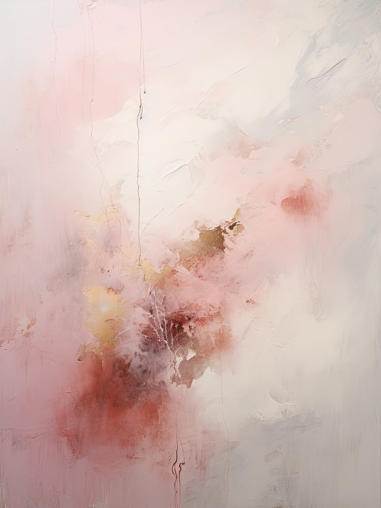 Muted Pink Tones, Abstract Raw Painting 3