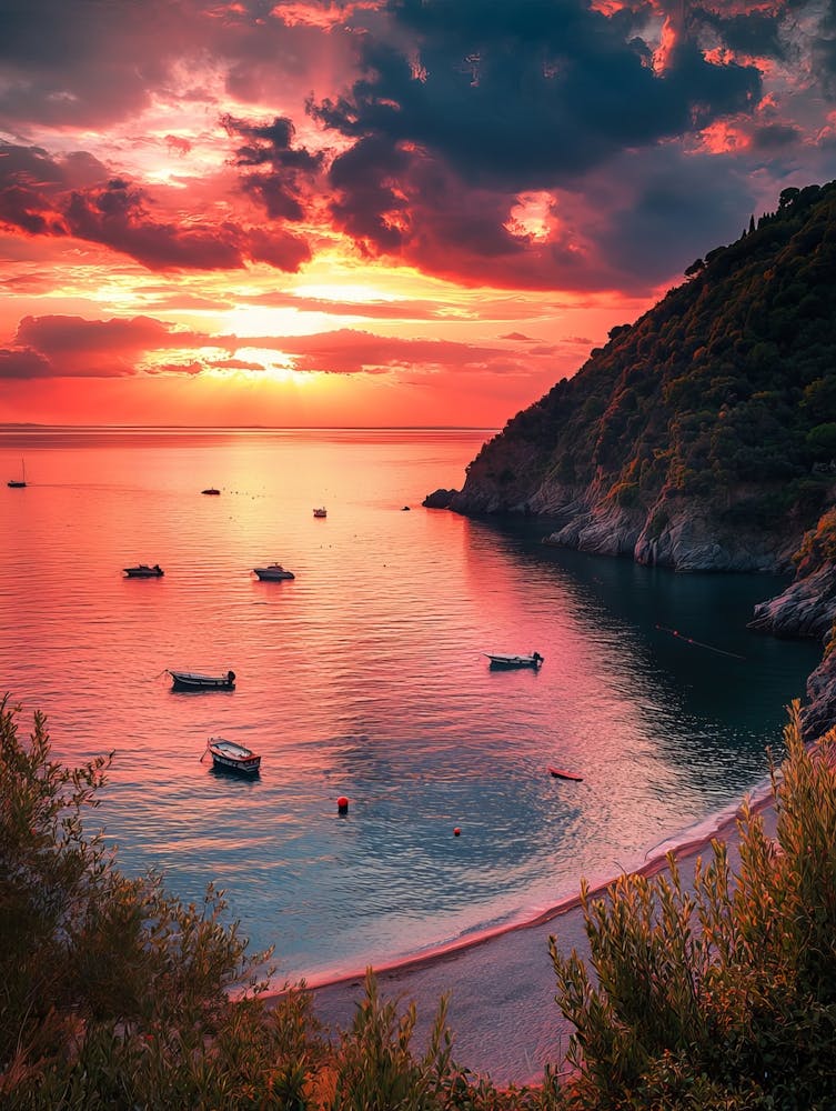 Sunset At The Seaside