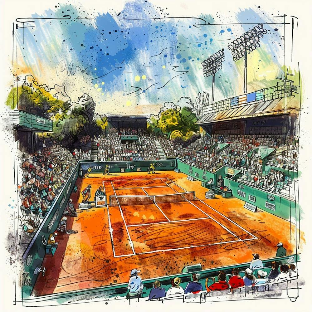 A Tennis Tournament Hand Drawn Sketch Illustrati 1718671315 2