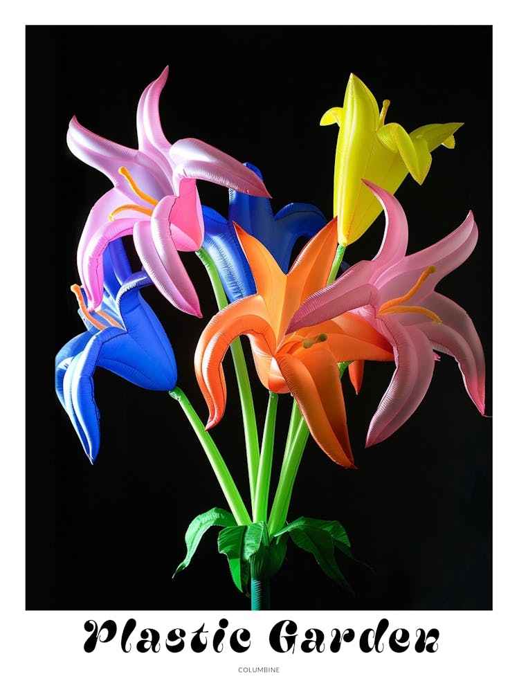 Bright Inflatable Flowers Poster Columbine 4