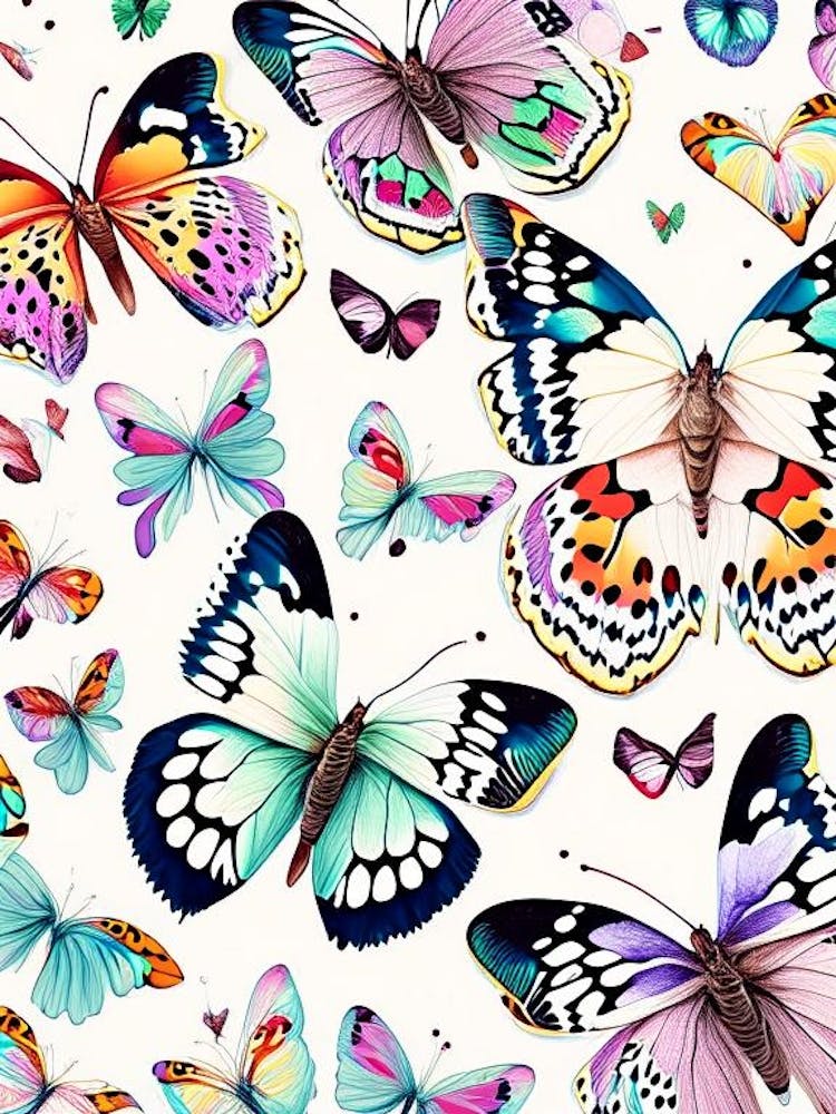 Butterflies Repeat Pattern Decoupage 5