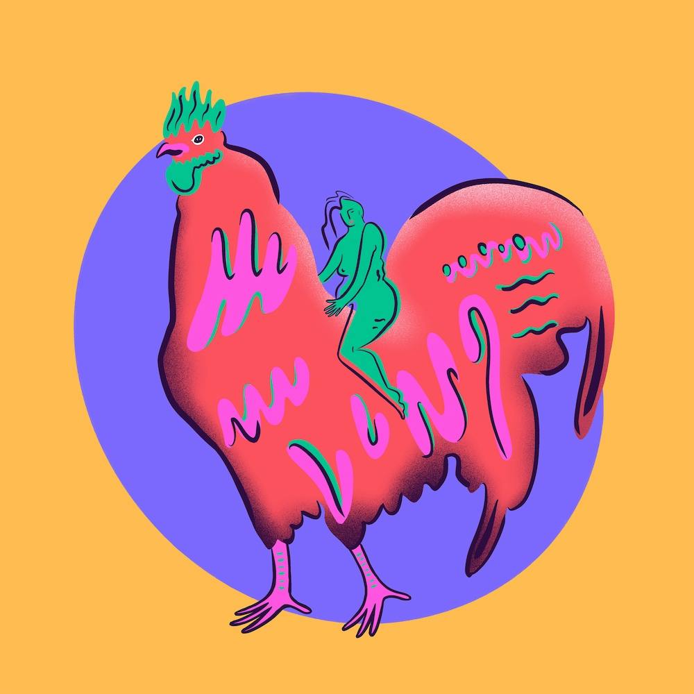 Cowgirl Chicken Square