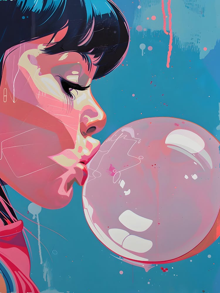 Bubble Blowing Girl