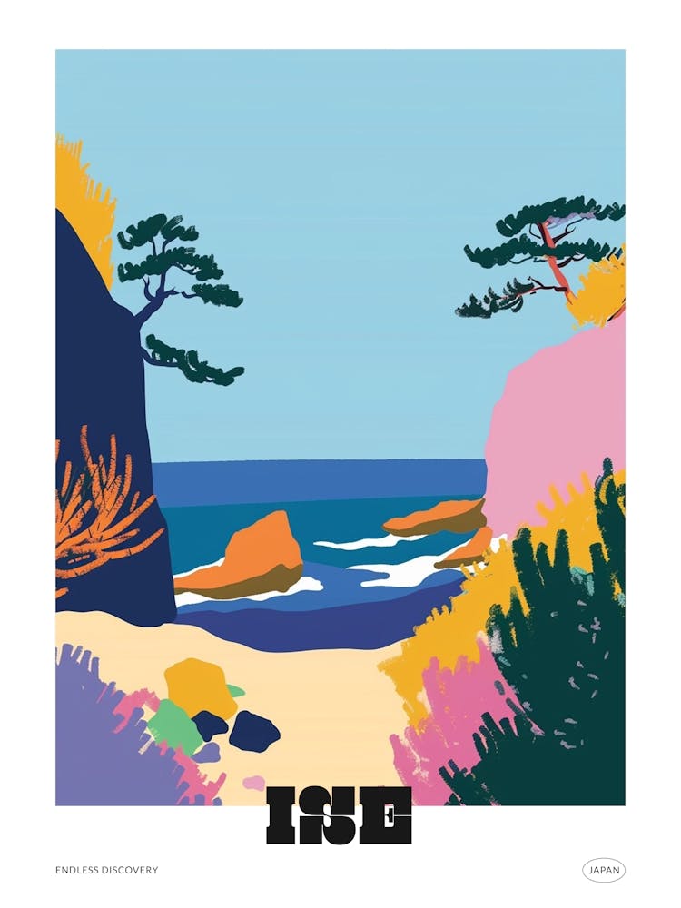 Ise Japan 7 Colourful Travel Poster