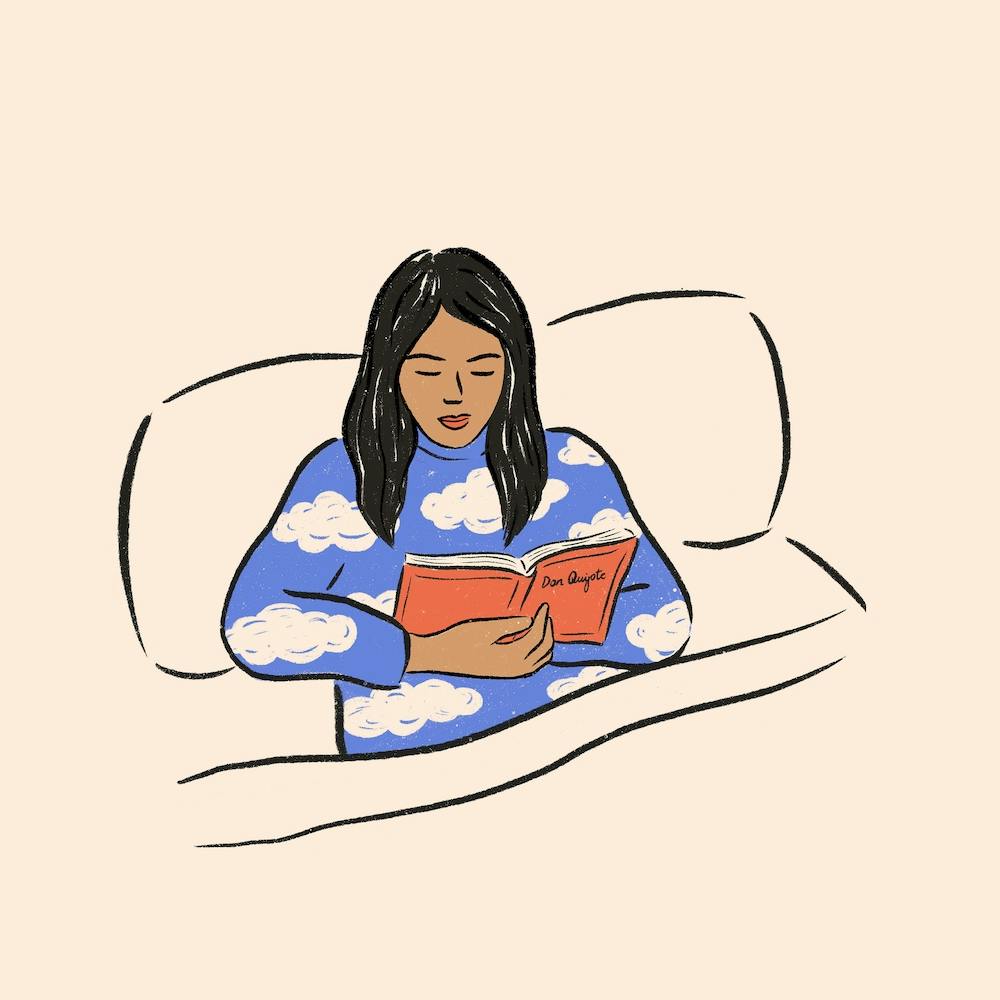 Girl Reading Square
