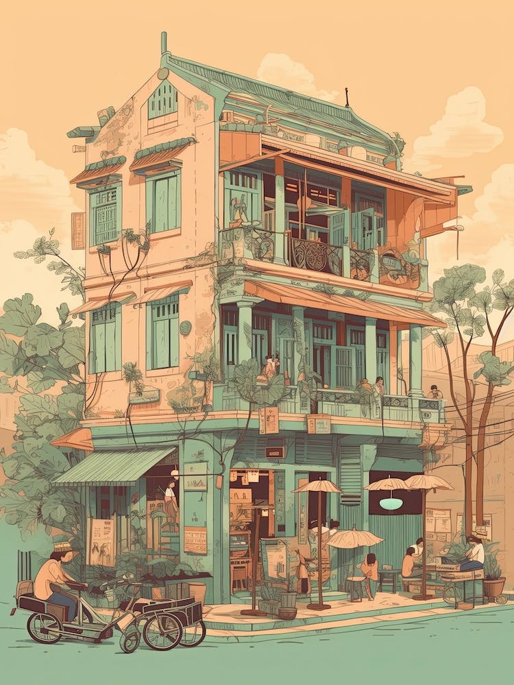 Hanoi Vietnam Illustration 1