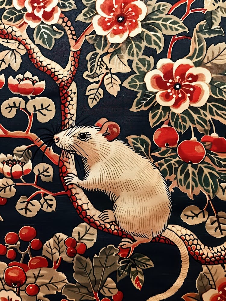 Chinese Lunar Year Of The Rat 3 Full William Morris Style