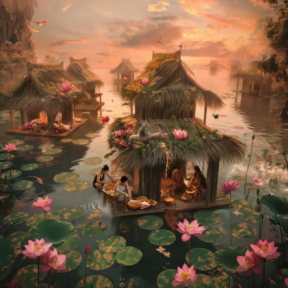 Living on a Giant Lotus Pond