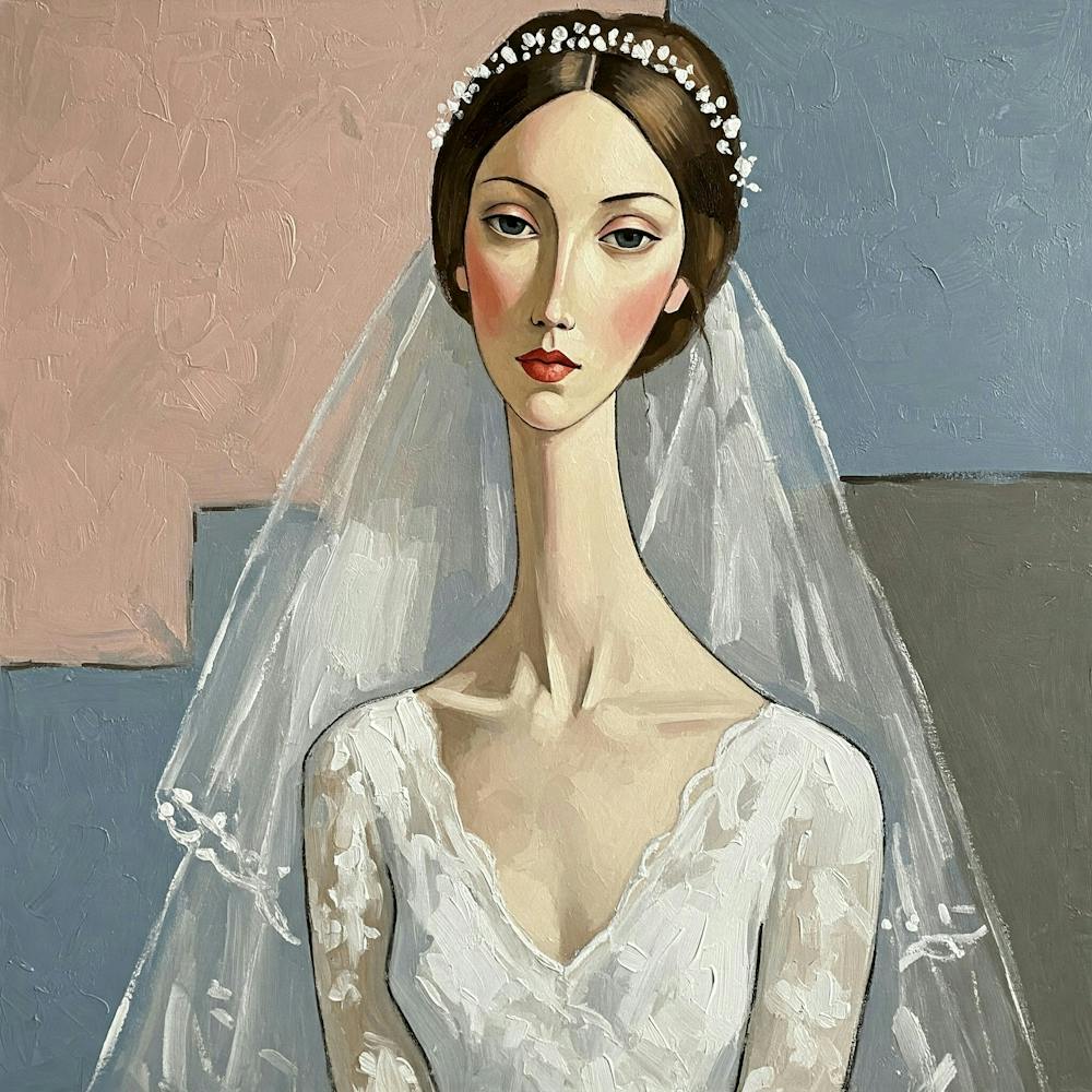 Braut im Hochzeitskleid 1