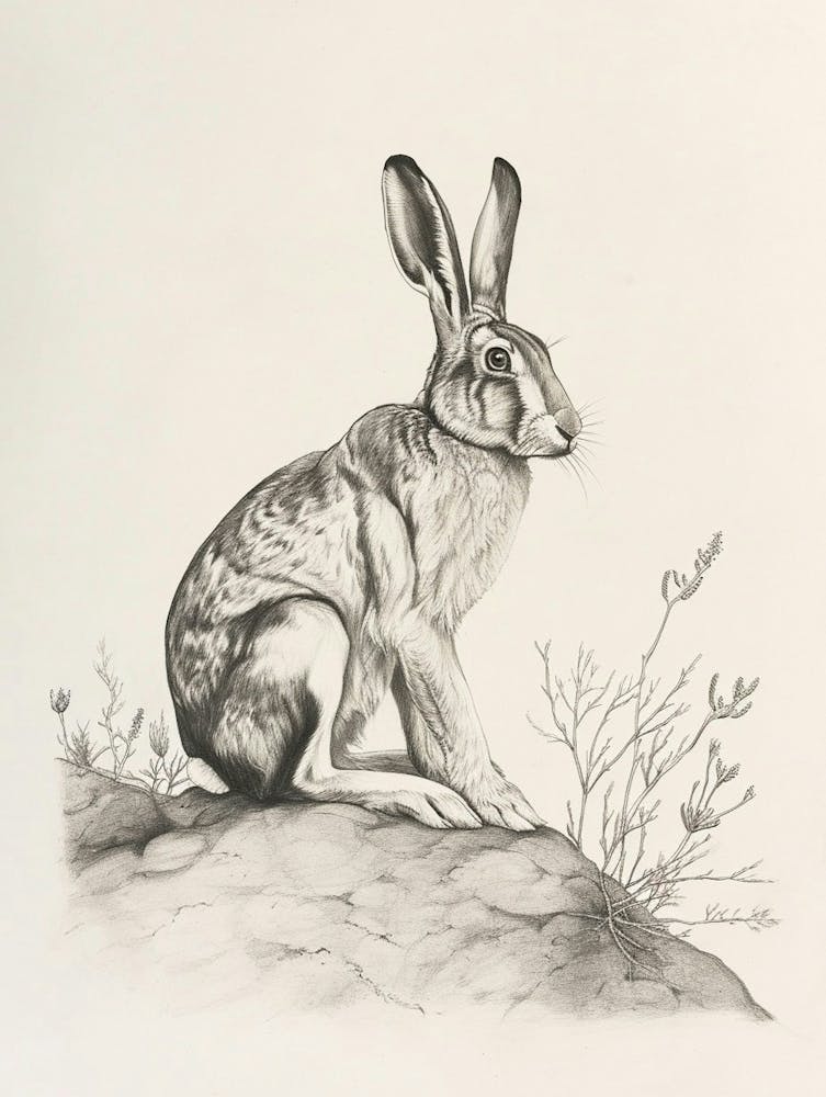 Lionhead Rabbit Drawing 4