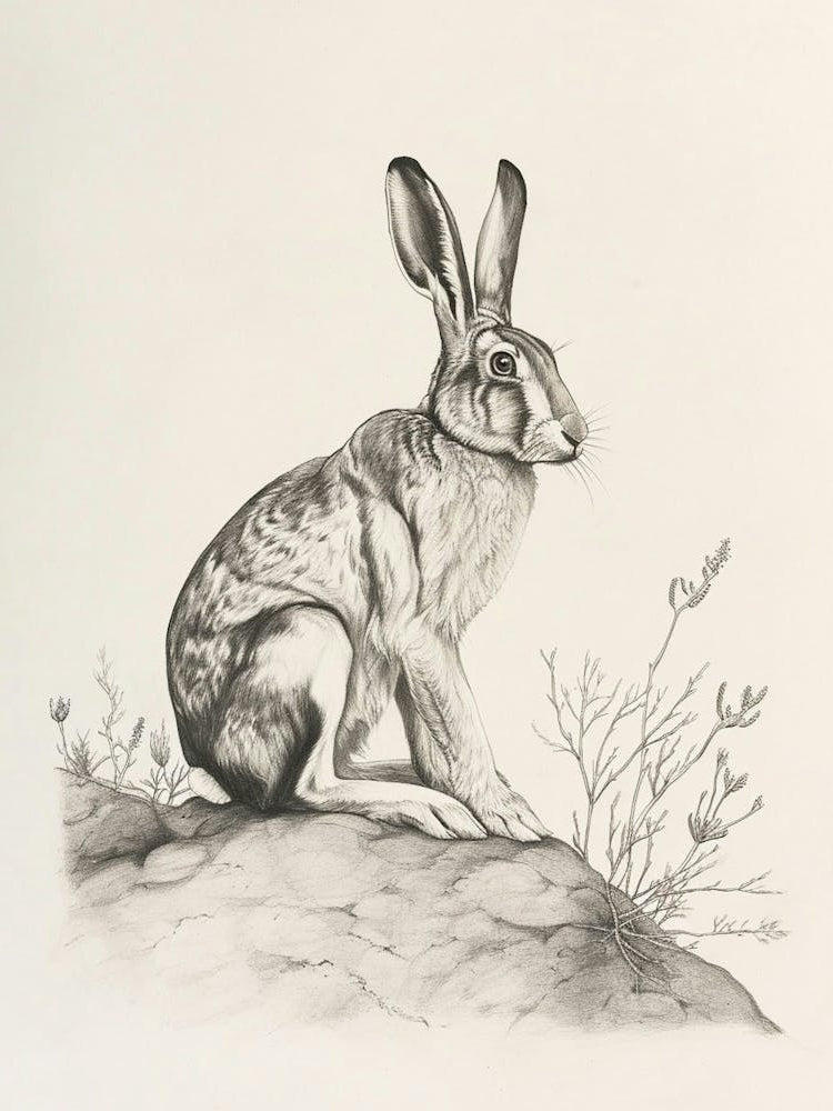 Lionhead Rabbit Drawing 4