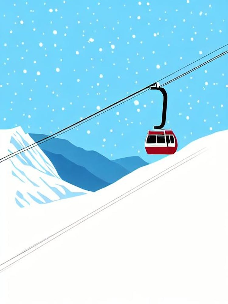 Verbier, Switzerland Minimal Skiing Poster