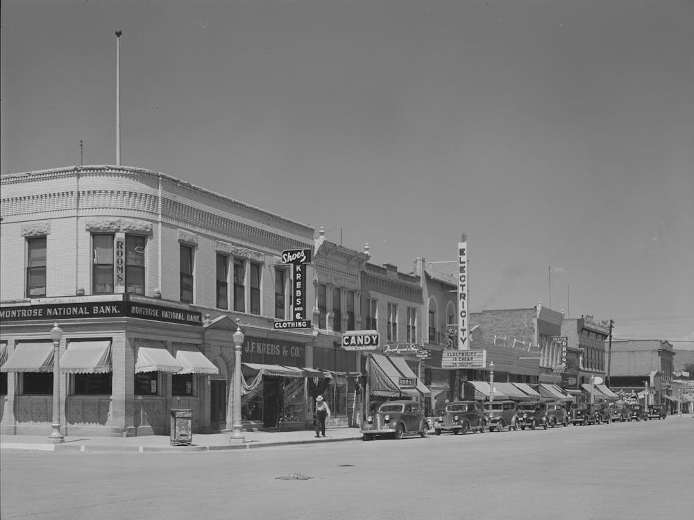 Main Street, Montrose, Colorado By Russell Lee