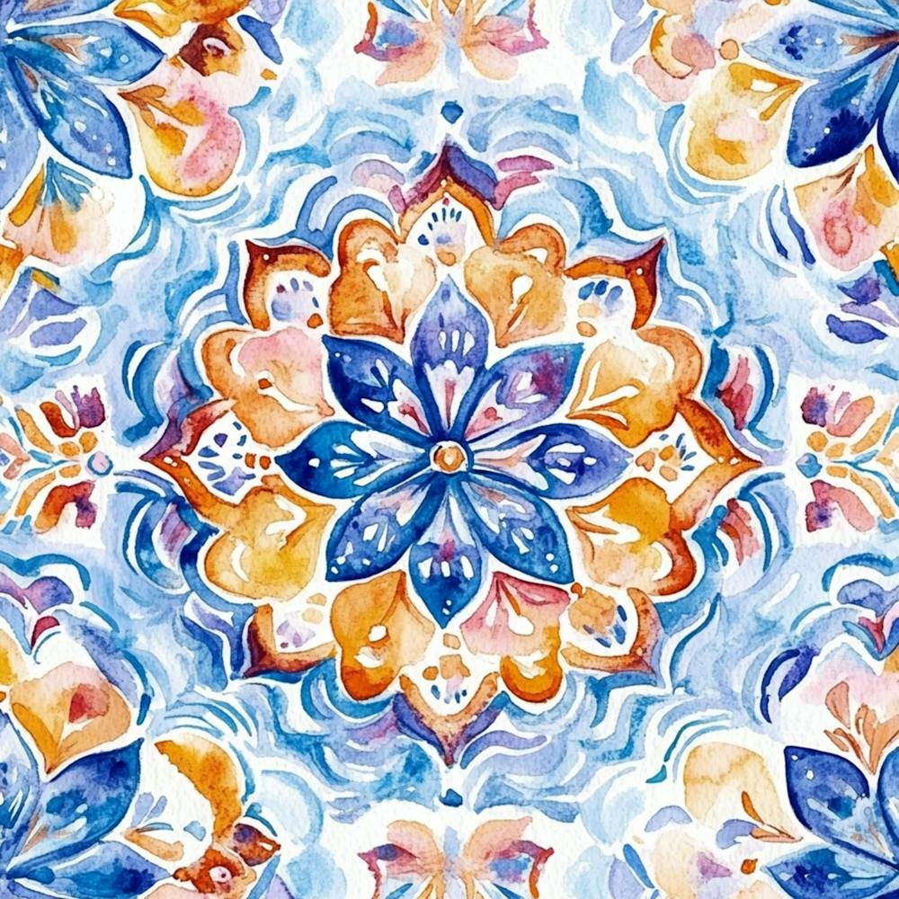Watercolor Mandala Patterns 4