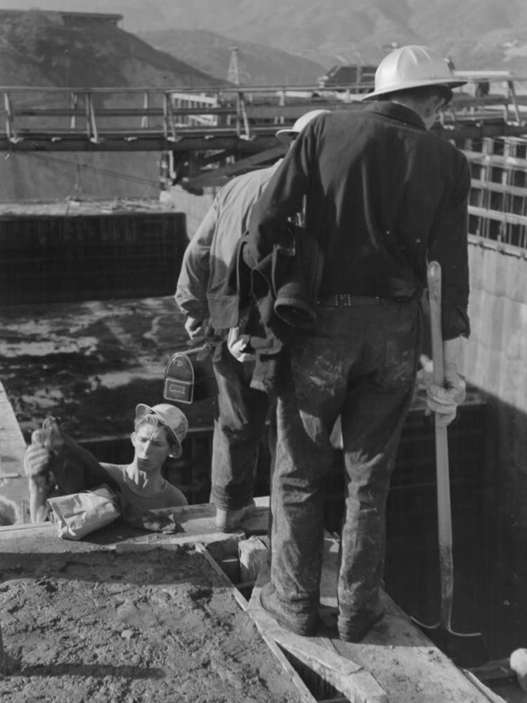 Untitled Photo, Possibly Related To Construction Worker, Shasta Dam, Shasta County, California By Russell 1