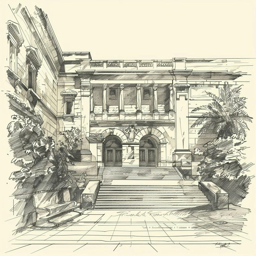 Sketch Of A Building 3