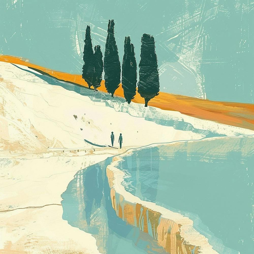 A Pamukkale In Turkey Lofi Illustration 1720349221 2