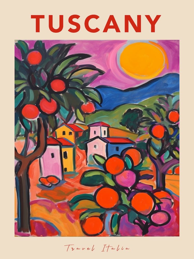 Tuscany 2 Italia Travel Poster