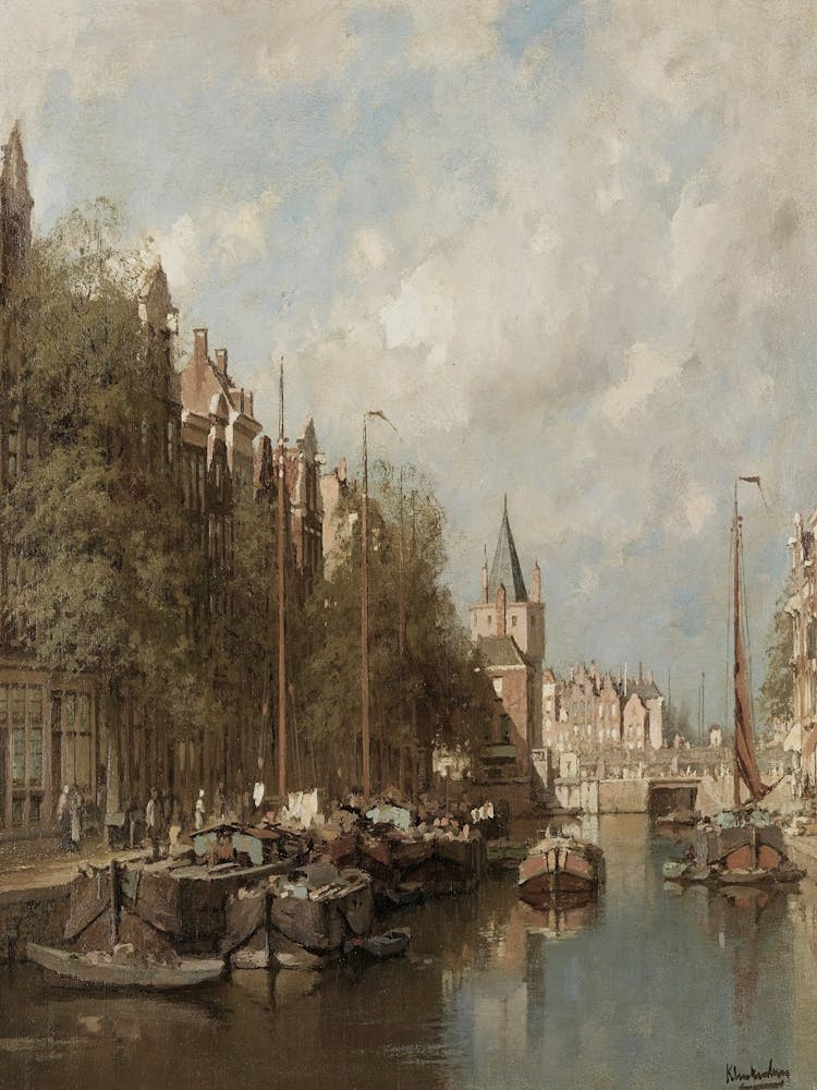 Amsterdam Canal By Hendrik Van Houten