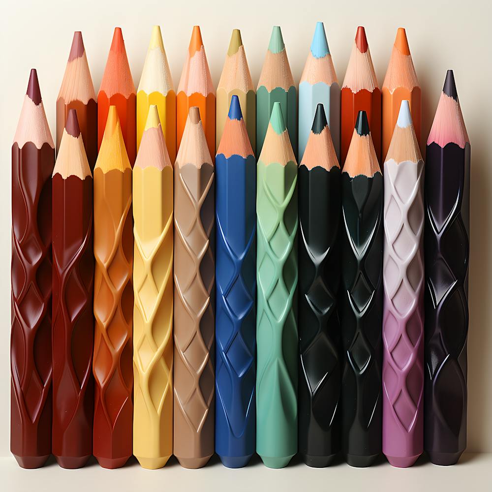 Harmonie du Spectre Une Symphonie de Palette de Crayons