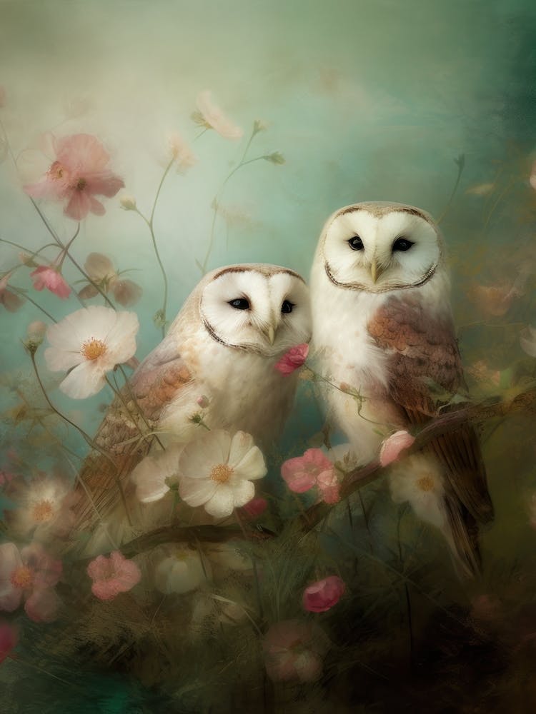 Two Owls On A Branch
