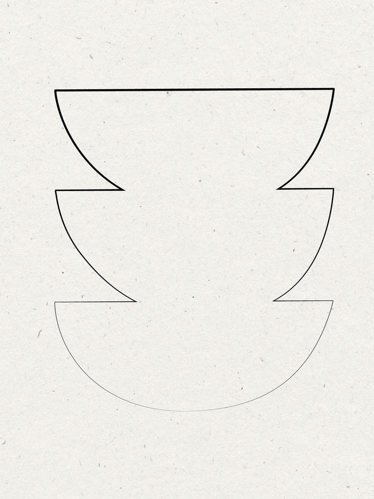 Three Bowls Line Art Modern