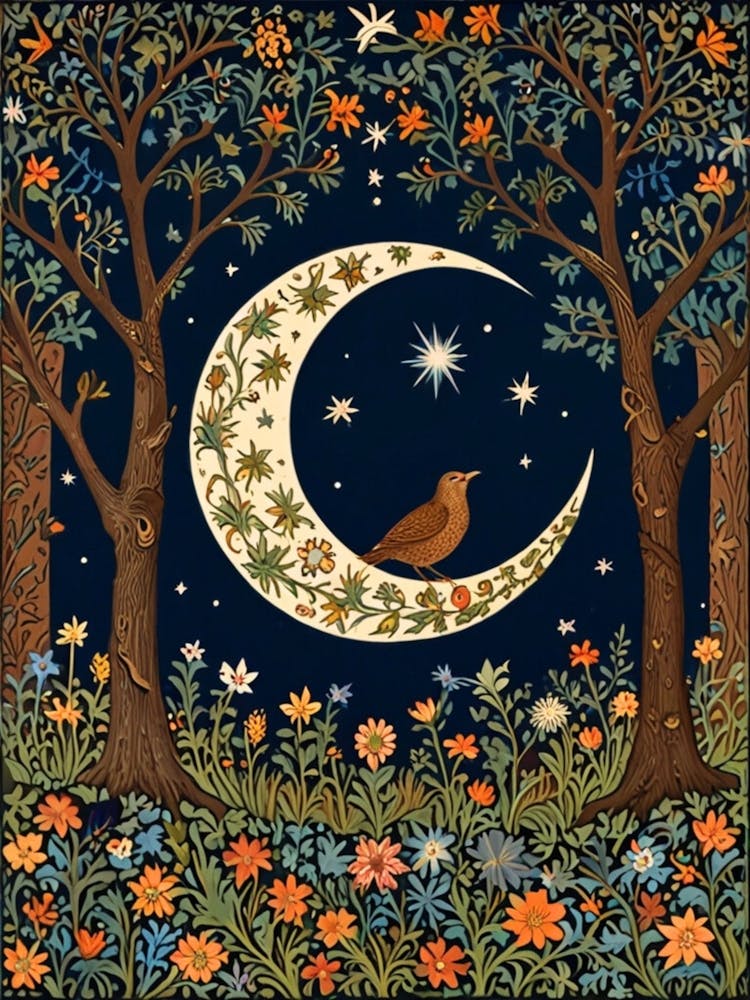 William Morris Moon And Stars 11
