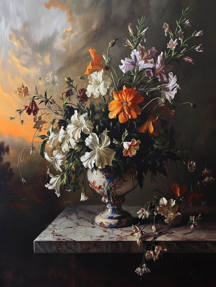 Baroque Floral Still Life Canterbury Bells 4