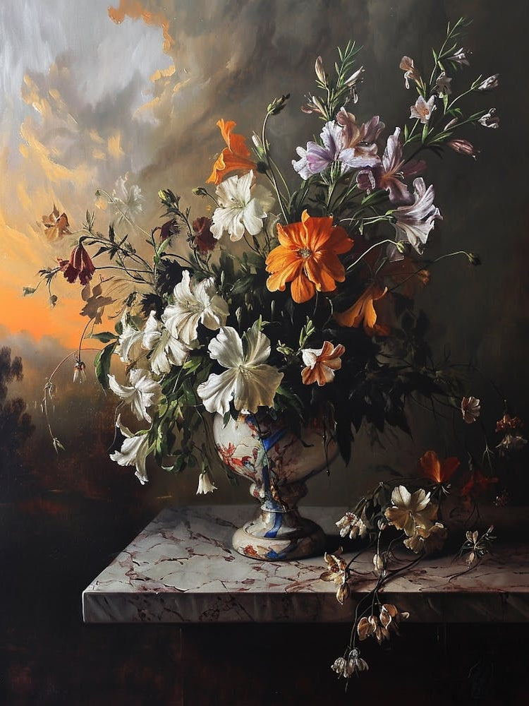 Baroque Floral Still Life Canterbury Bells 4