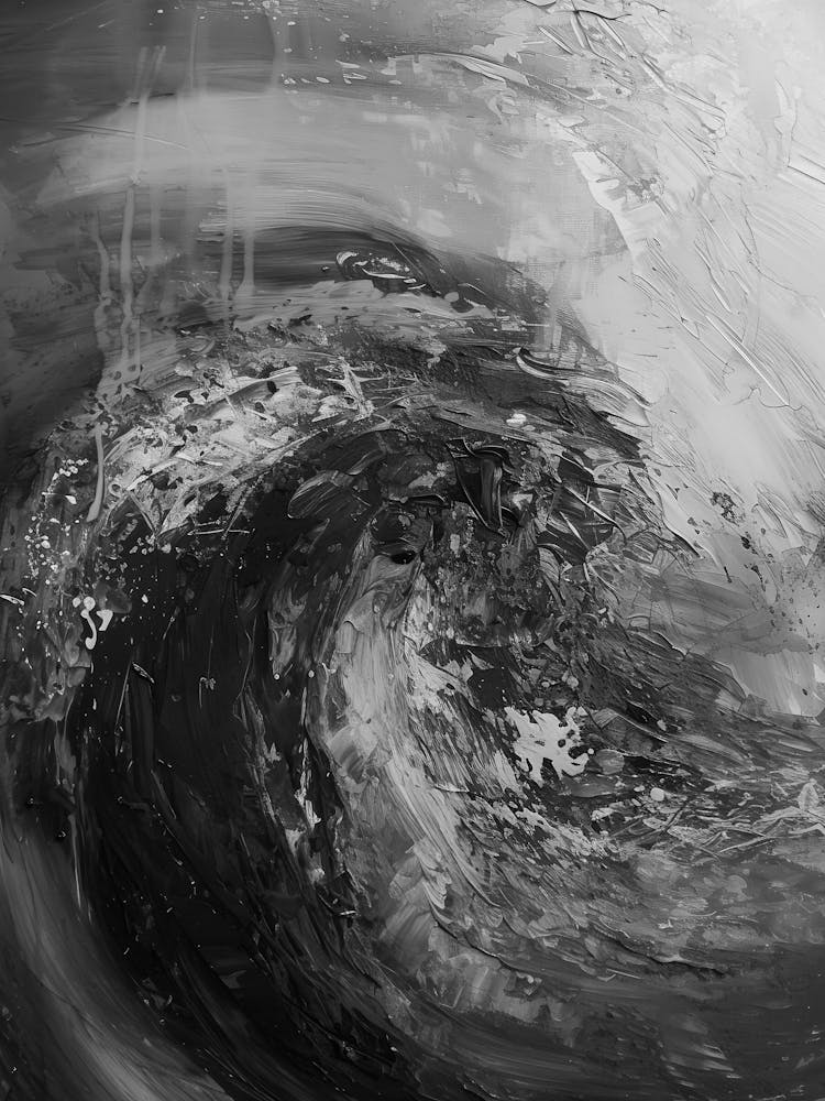 Black And White Abstract Painting 1