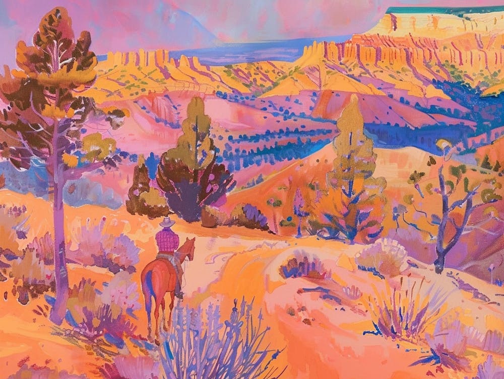 Cowboy Painting Bryce Canyon Utah 2