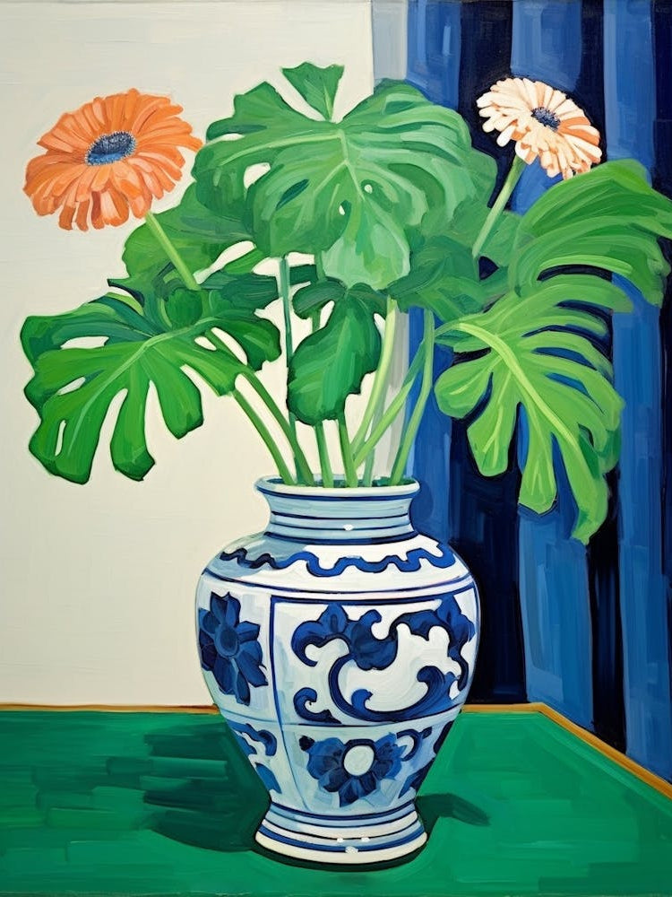 Flowers In A Vase Still Life Painting Cineraria 3