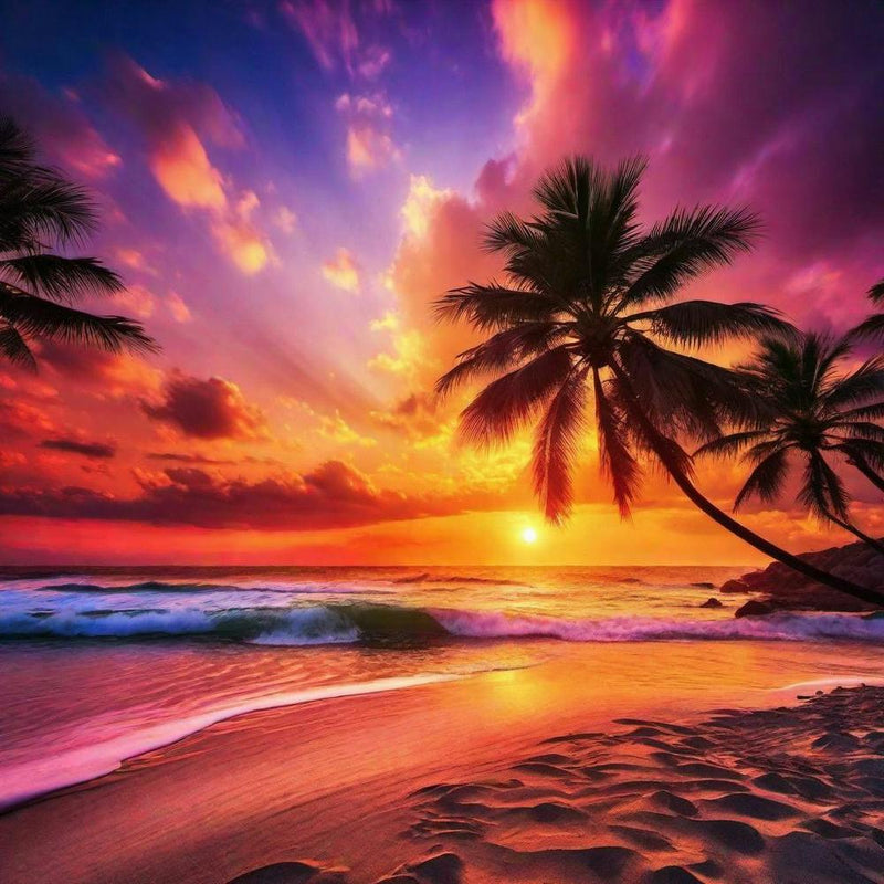 Coucher de soleil à la plage 192