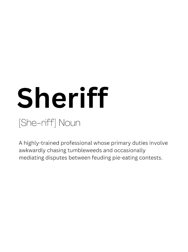 Sheriff Définition Signification