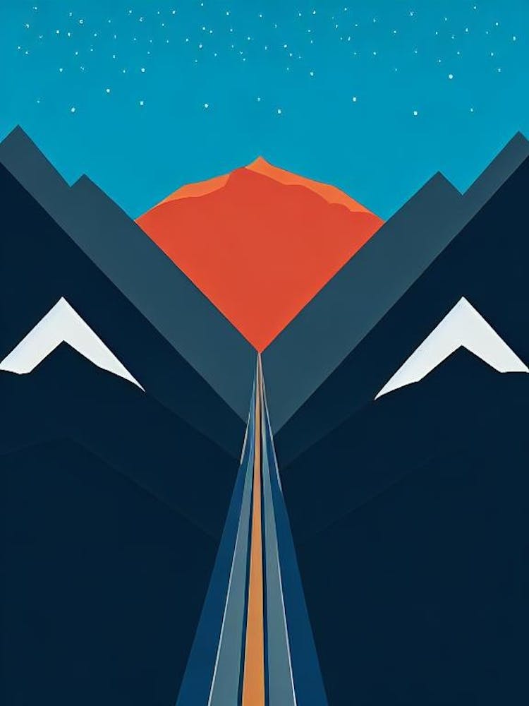 Jasna, Slovakia Modern Illustration Skiing Poster
