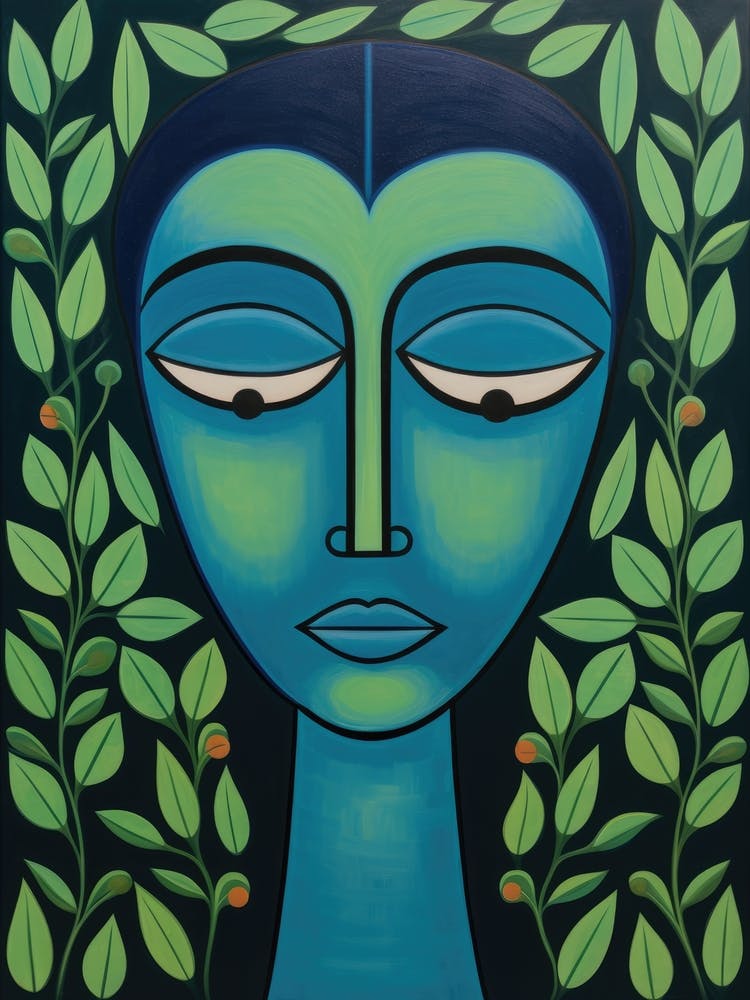 Femme Aux Feuilles 2