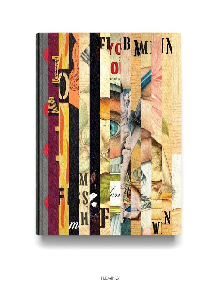 Ian Fleming - Book Lover Abstract Print -First Edition Covers