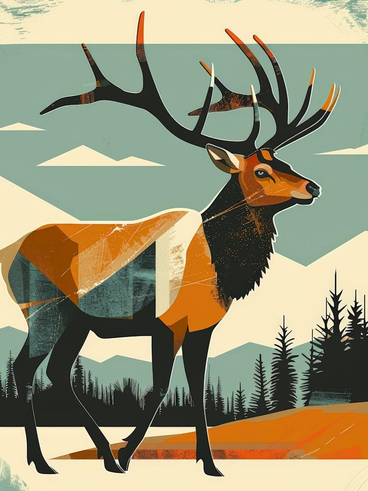 Elk Canvas Print 2