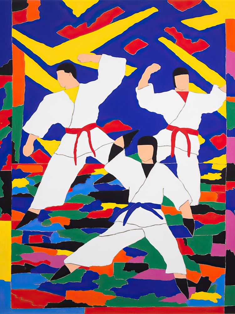 Taekwondo In The Style Of Matisse 4