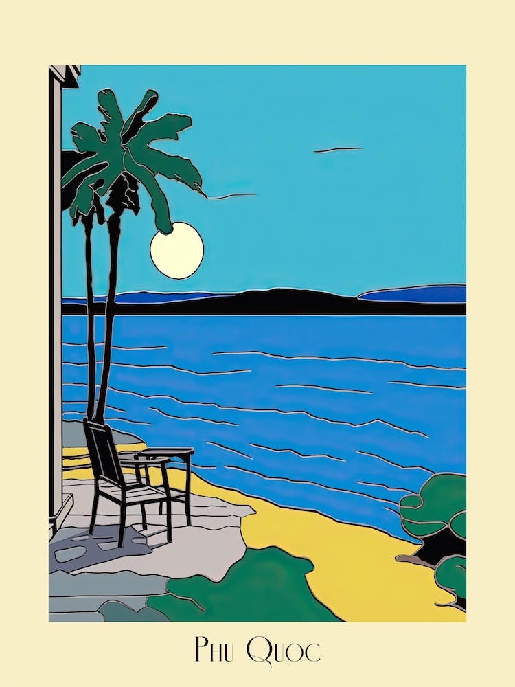 Poster Of Minimal Design Style Of Phu Quoc, Vietnam 3