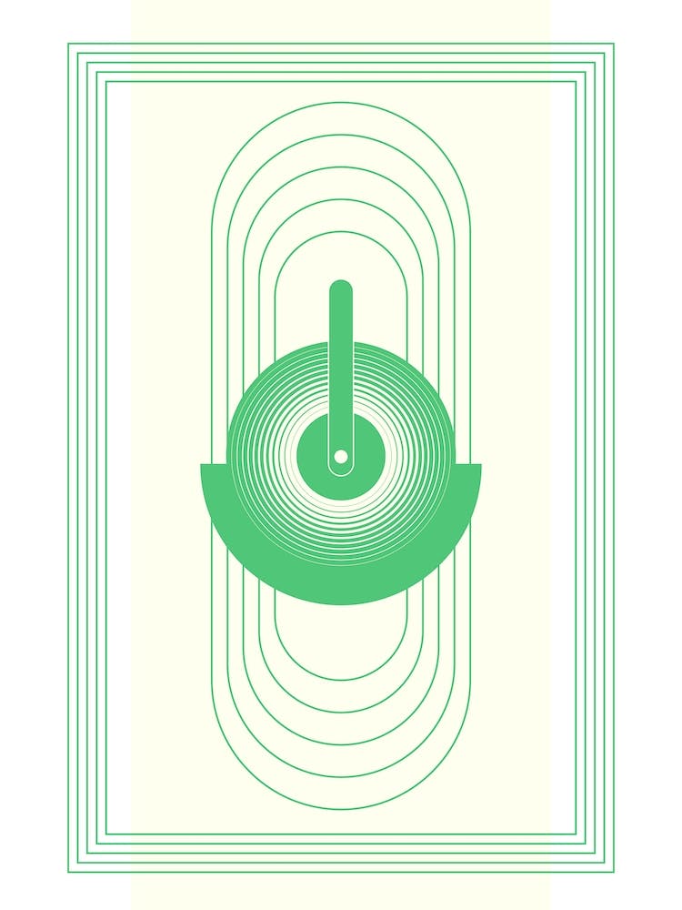 Drop In Green Geometric Abstract