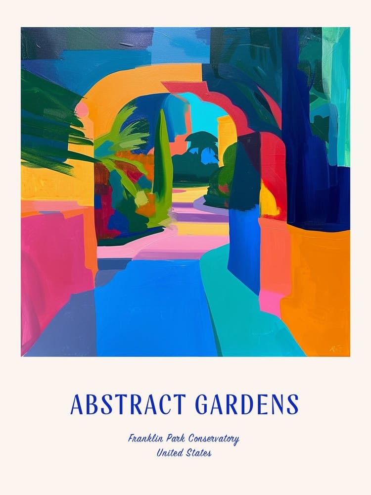 Colourful Gardens Franklin Park Conservatory Usa 1 Blue Poster