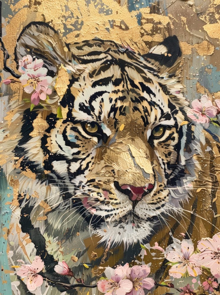 Tiger In Bloom 1