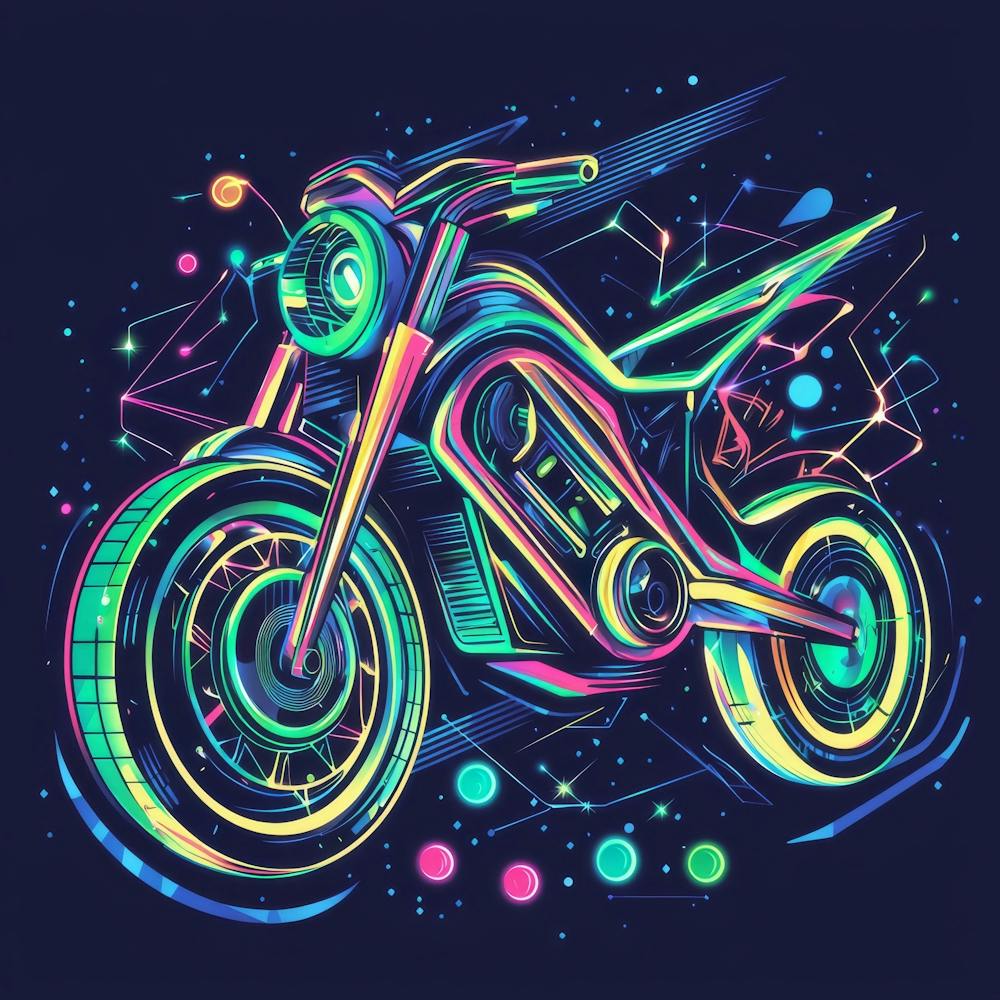 Neon Motorcycle 2
