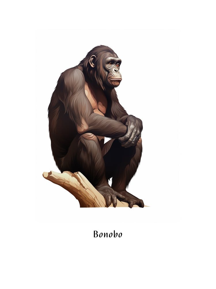 Bonobo Kids Animal Poster