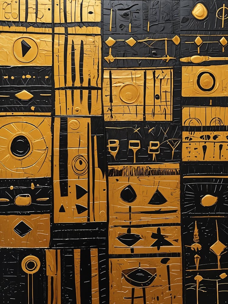 Gold And Black Tribal no3