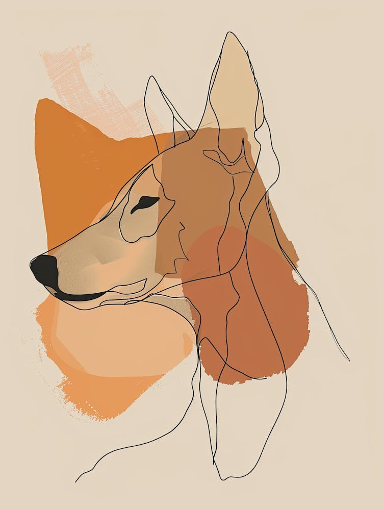 Foxhound - Boho, Line Art