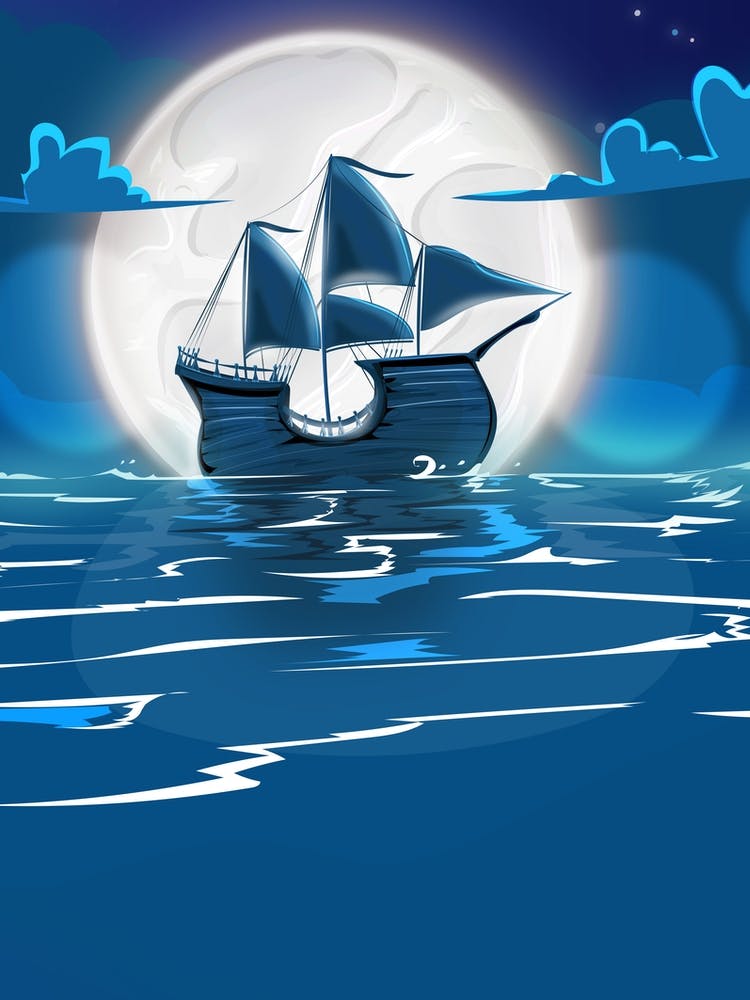 Ship In The Moonlight