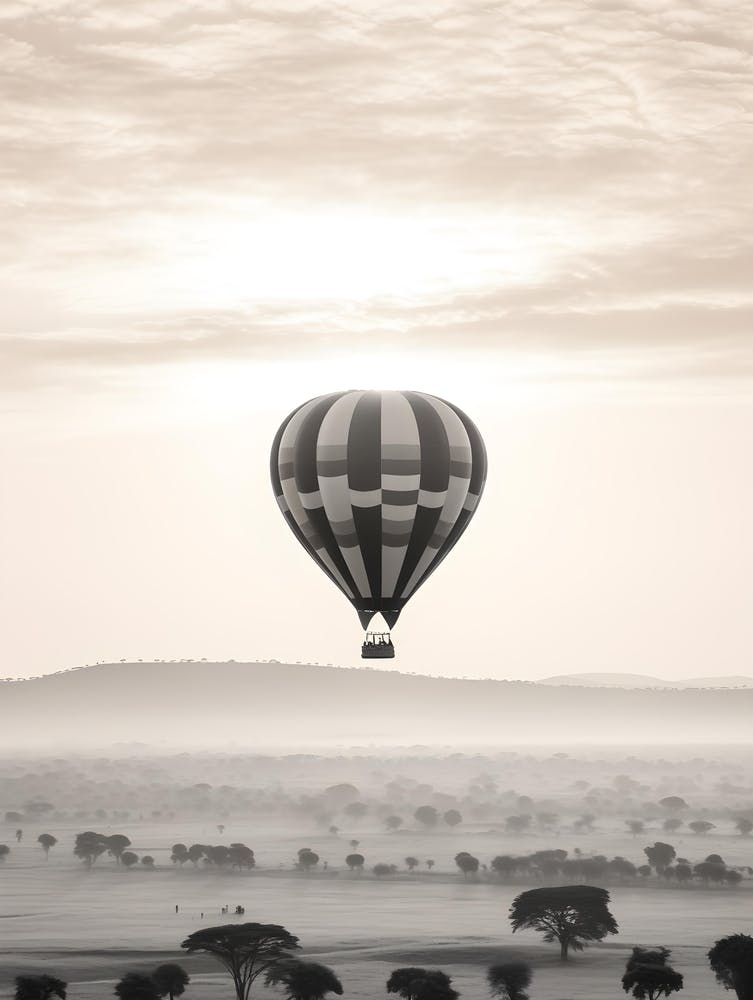 Hot Air Balloon Over Kenya